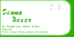 diana weser business card